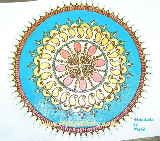 Mandala painting by Nisha Henna Arts