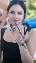 Beautiful girl henna mehndi