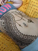 Henna tattoo art on your body as a canvas