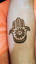 Hamsa henna on Bat mitzvah