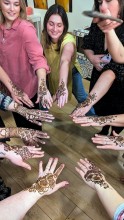 Guests henna on a personal event